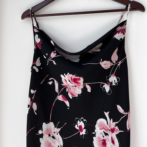 ✅ SALE Vintage Floral Cowl Neck Midi Dress -Wedding Guest - Picture 2 of 10